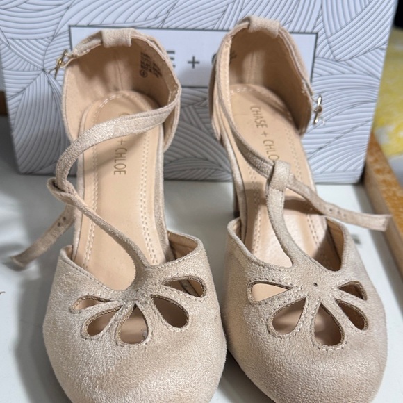 Chase + Chloe Shoes - Chase + Chloe Blush Beige Suede Heels